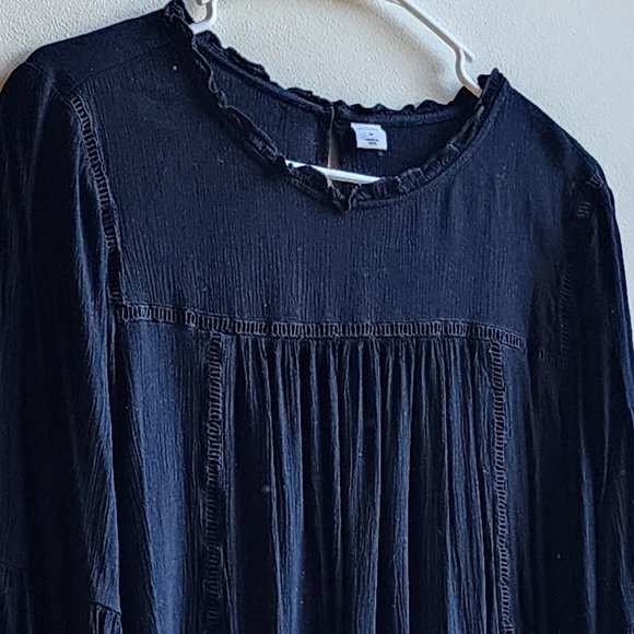 Old Navy Black Peasant Jersey Size Medium - Picture 2 of 13